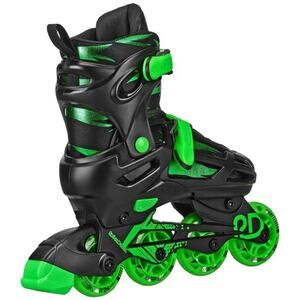 Roller Derby Green Wire Kids’ Adjustable Inline-Quad Combo Skates Sz 3-6 | NEW